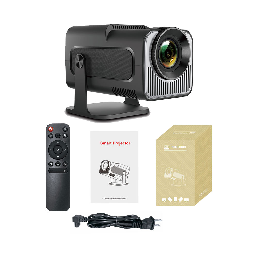 2025 Portable Projector 200 ANSI 1280*720P BT 5.0 Android 11.0 With 2.4/5G WiFi6 8GB Round Design Movie Projector 30"- 150" Screen, 180° Fli