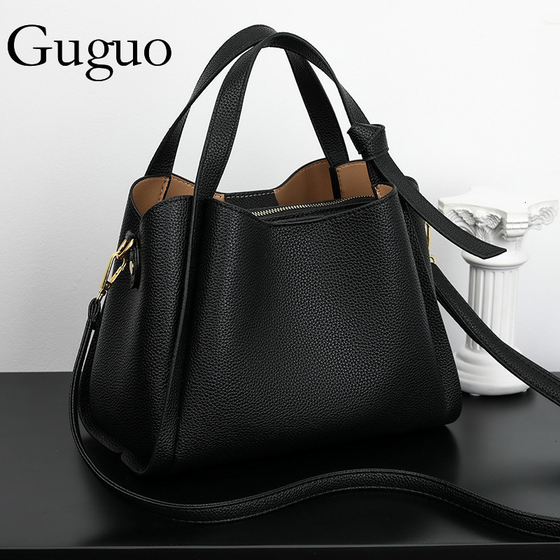 Guguo Designer Bag Soft Leather Women's Handbag Tote Bag Women 2025 Basket High-end Shoulder Bag Crossbody Elegant Luxury Bag Versatile Bucket Sh