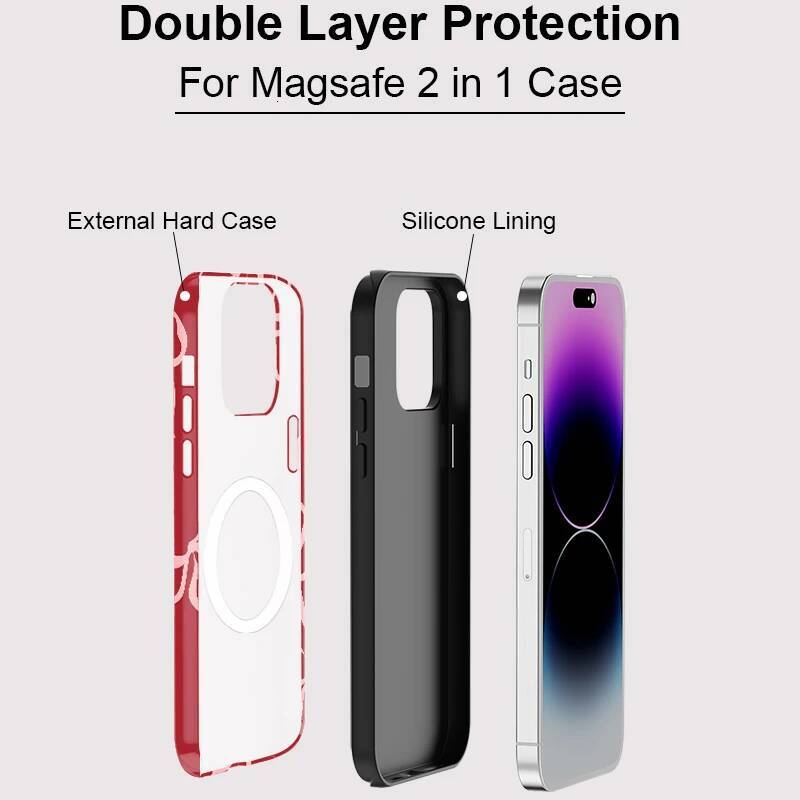 Lovely Bow Phone Case iPhone 16 15 14 13 12 11 Pro Max Plus For Magsafe Wireless Two in one Magnetic Back Cover