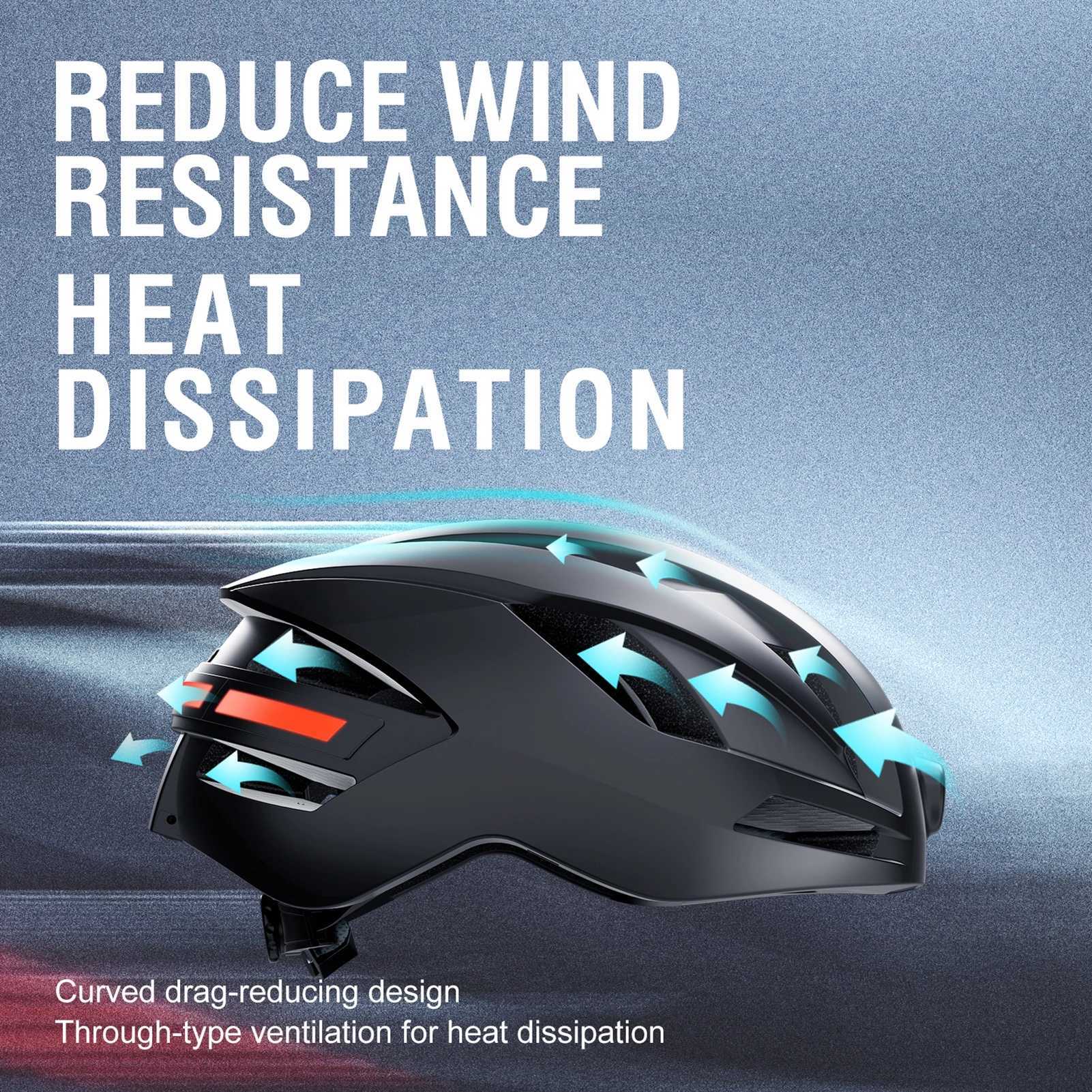 Bike Helmet with BT Smart Riding Helmet with 1080P Camera and Rear Lights Universal Adjustable Motorcycle Helmets for Men J251105