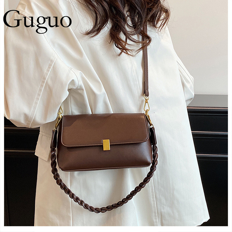 Guguo Designer Luxury Bag Bag Cross-border Foreign Trade Source Factory Retro Small Square Bag For Women 2025 New Simple Shoulder Bag Quality Versatil