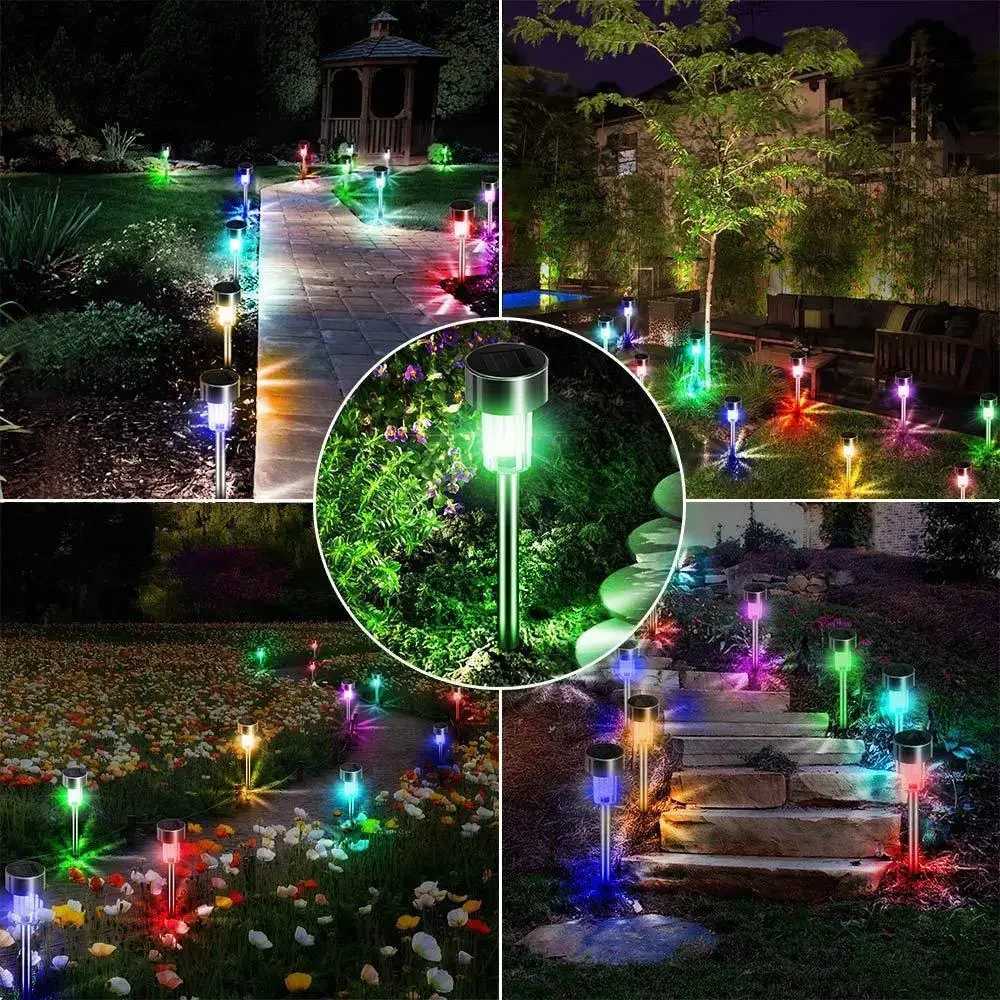 Solar Outdoor Lights Garden Lamp Solar Powered Waterproof Landscape Path Outdoor for Yard Backyard Lawn Patio Decorative C250922