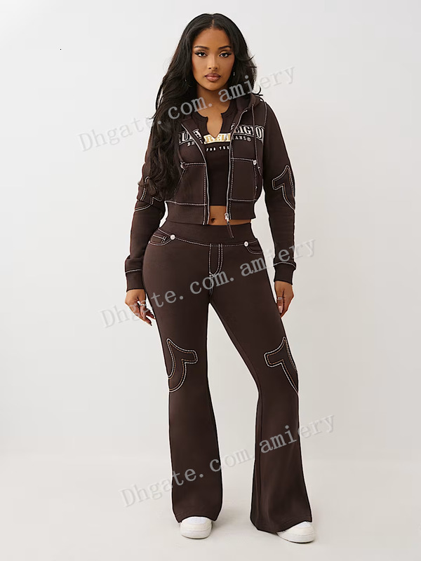 Designer Embroidered 2 PCS Womens Tracksuits Casual Sweatsuit Two Piece Set Long Sleeve Zipper Hooded Hoodie Jacket Sweatpant Outfits