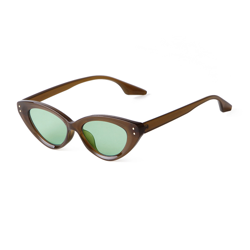 Luxurious Sunglasses Triangle Cat Eye Men Narrow Designer Sunglasses Versatile Frame Sun Glasses for Women Summer High-End Feel