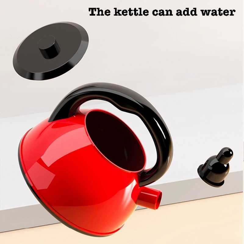 Red Kitchen Toys Pretend Play Simulation Food Cooking Kids Toys Girls Boys Educational Play House Interactive Toys for Children C250922