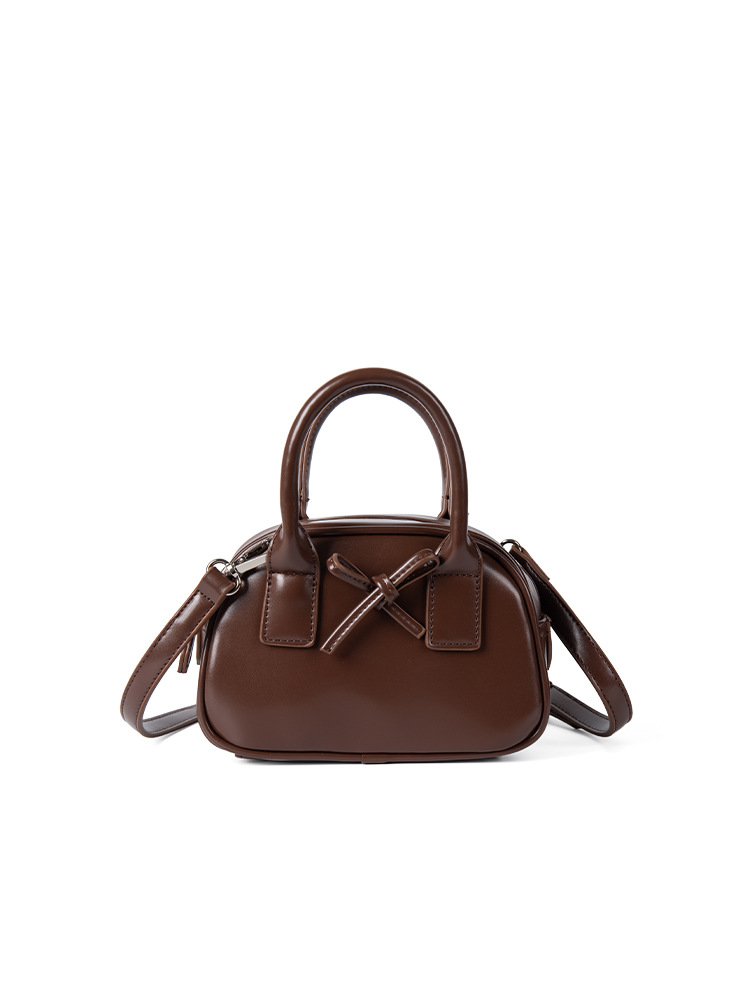 2025 Popular Style Fashion Versatile Cute Bowknot Bowling Korean Version Niche Design Women's Handbag Shoulder Crossbody Bag