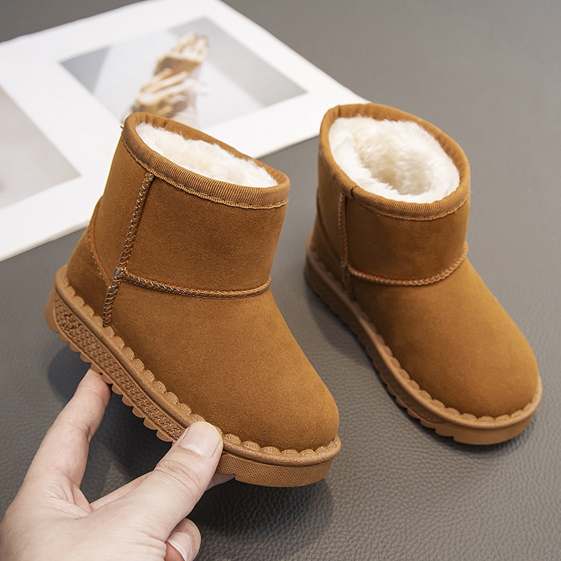 Designer Shoes Children's snow Boots 2025 Winter Style New Boys' and Girls' Cotton boots Warm Ankle Boots Fleece thickened Cotton shoes