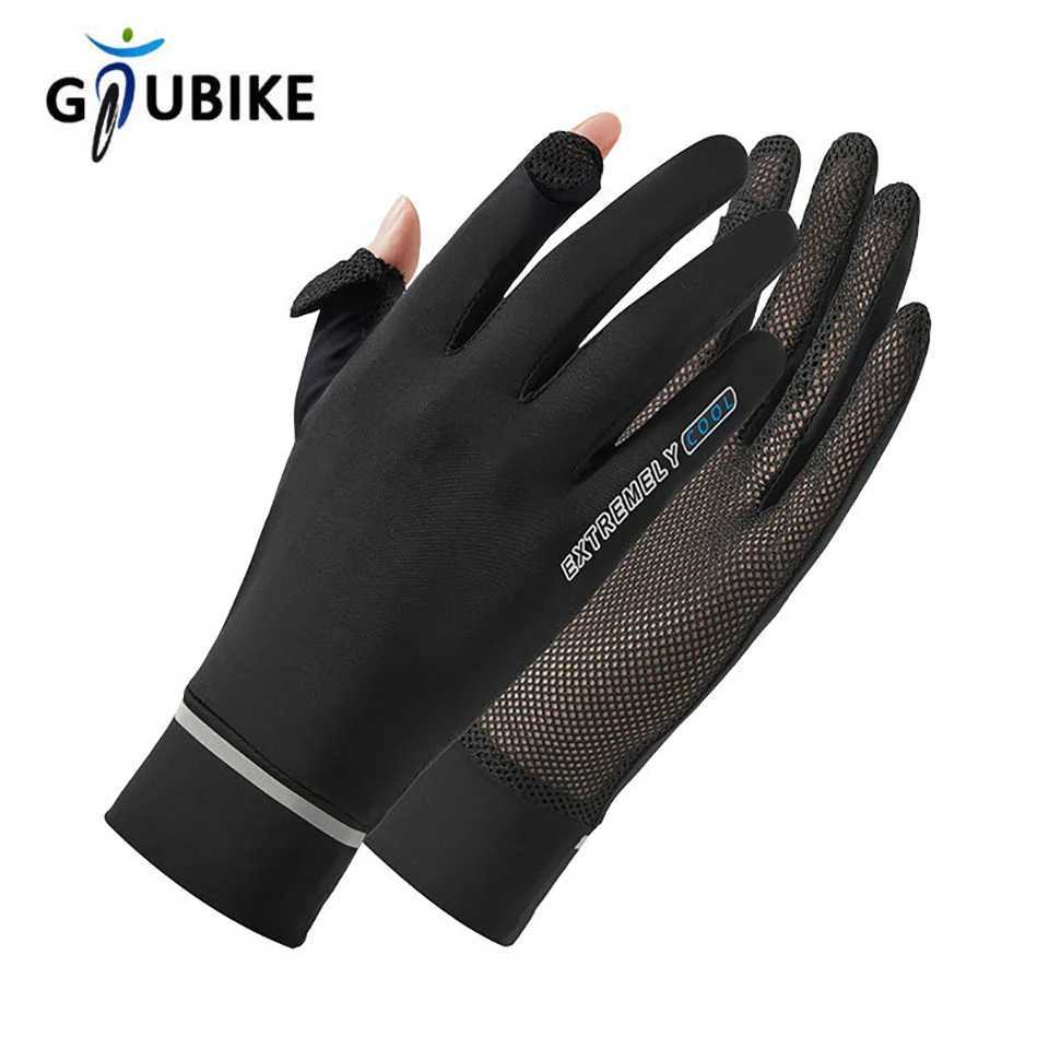 GTUBIKE Sunscreen Ice Silk Gloves Summer Sun Protection Gloves Fashion Cycling Motorcycle Running Mittens Thin AntiUV Gloves J250922