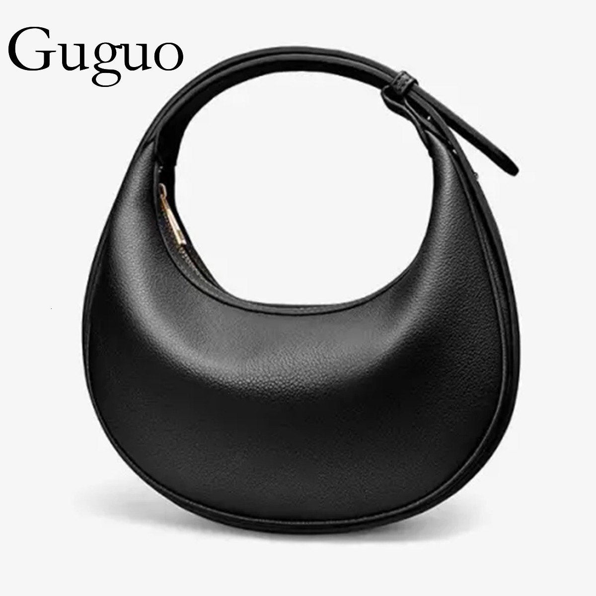 Guguo Designer Bag In Stock New Half-moon Bag With Adjustable Shoulder Strap, Handheld And Luxury Bag Crossbody Shoulder Bag, Trendy Crescent Bag, Dum