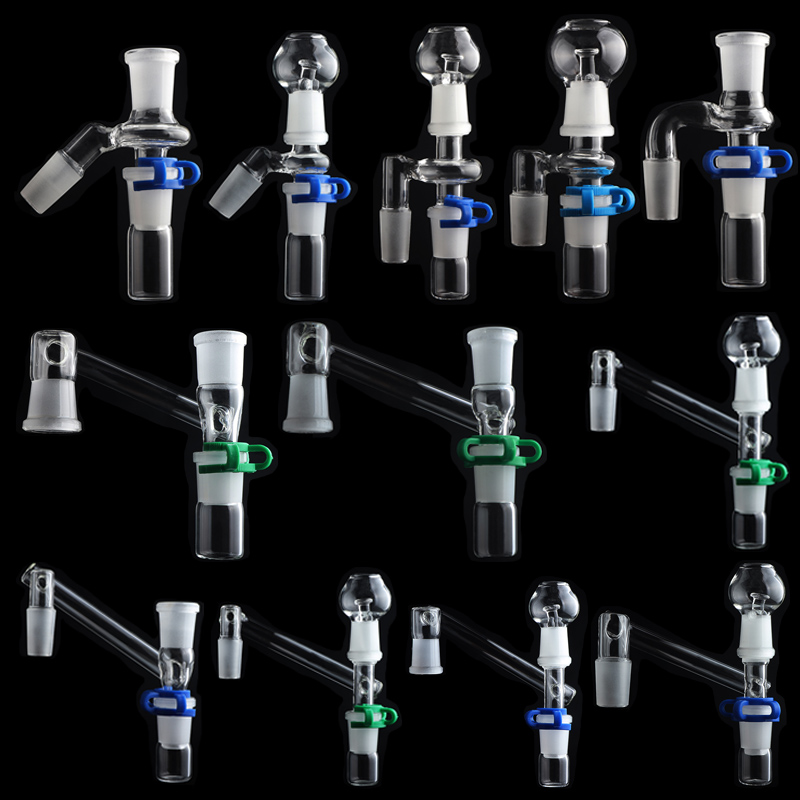 Glass Drop Down Adapter With Reclaimer And Keck Clip 2 Male 1 Female Joint 14mm 18mm Glass Dropdown