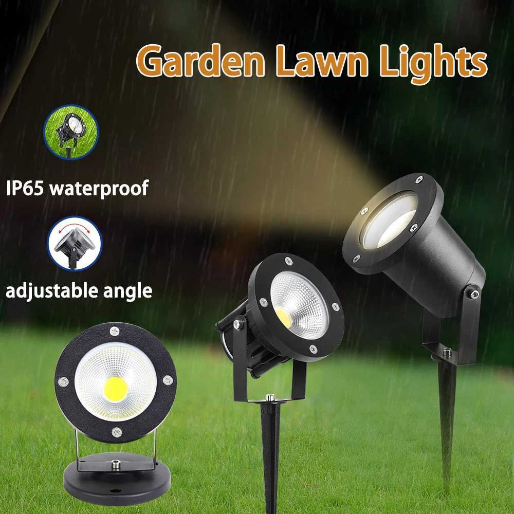 LED Lawn Lamp Garden Decor Grass Spike Light Outdoor Lighting Landscape Tree Spotlight for Pathway Court Gate Led Lawn Lights C250922