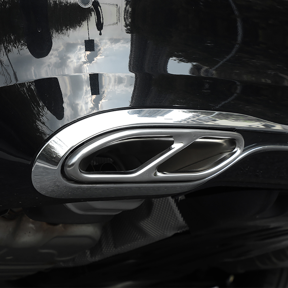 Stainless Steel Tail Throat Exhaust Pipes Frame Tailpipe Trim Decoration For Mercedes-Benz S Class W223 S450 S560 S500 S580 S63 AMG S580e Exterior Acc