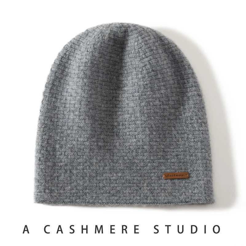 High Quty 100 Cashmere Knitted Hat for Wen Casual Beanie Hats La Thick Cashmere C Winter Soft Warm Outdoor Solid C Y250920
