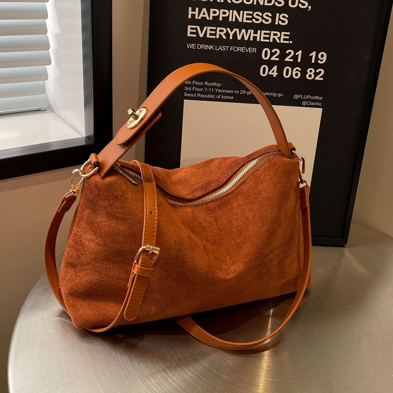 Free shipping vintage scrub small armpit bag autumn and winter new all-match female bag popular cross-body bag shoulder tote bag