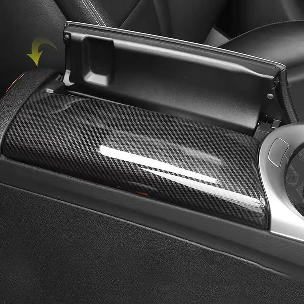 Car Carbon Fiber Center Console Armrest Box Cover Armrest Panel Trim Interior Accessories Compatible with Mercedes Benz G-Class W464 G63 AMG G550 G500