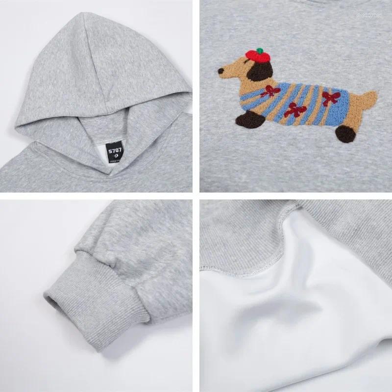 Men's Hoodies Puppy Print Spring And Autumn Simple Fashion Harajuku Solid Color Loose Hoodie Street Trend Casual Sports Shirt Regular Fit