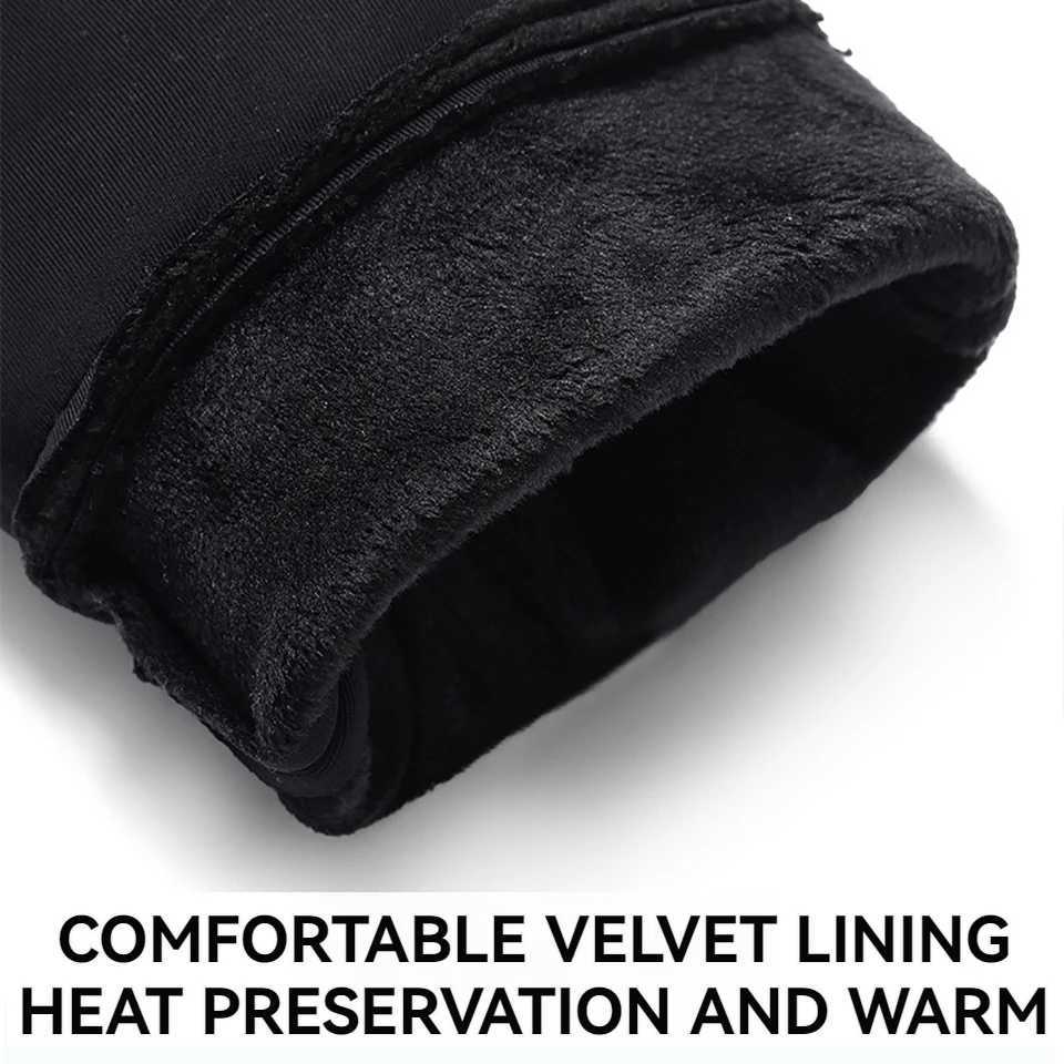 NOFOXO Touchscreen Outdoor Gloves Warm Fleece Winter Cycling Gloves Waterproof Windproof Anti Slip Hiking Motorcycle Gloves J250922