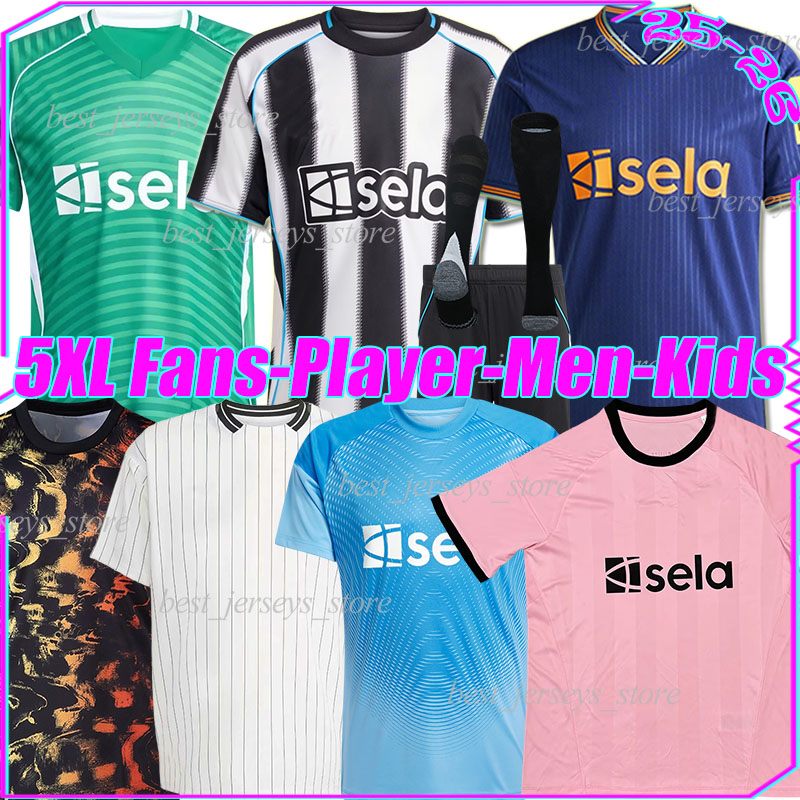 5XL 25/26 Newcastle WISSA Soccer Jerseys GORDON WOLTEMADE OSULA BRUNO G. MURPHY ELANGA BARNES TONALI JOELINTON TRIPPIER POPE men kids kits socks sets football shirts