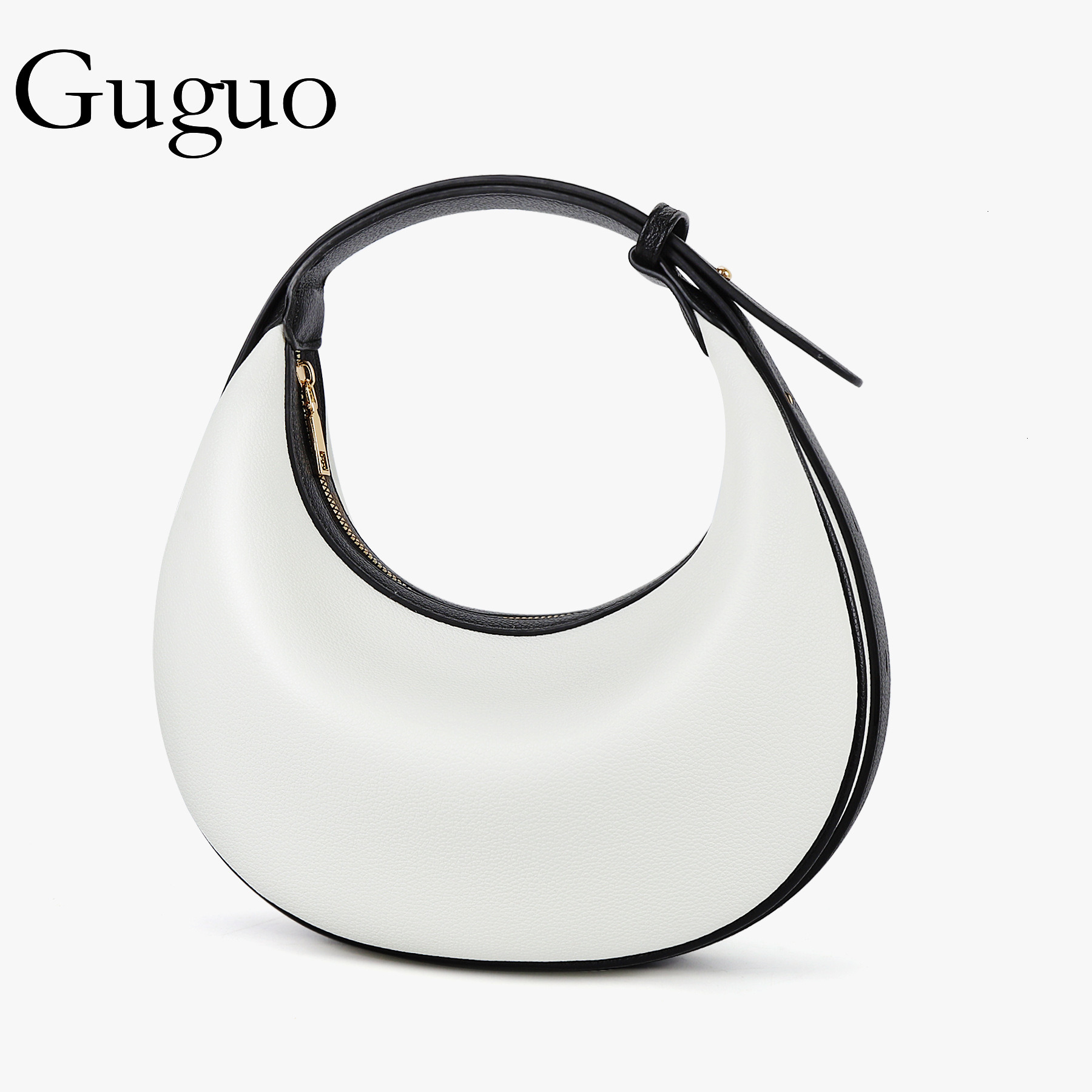 Guguo Designer Bag In Stock New Half-moon Bag With Adjustable Shoulder Strap, Handheld And Luxury Bag Crossbody Shoulder Bag, Trendy Crescent Bag, Dum