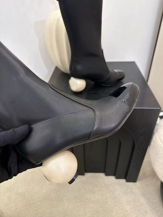 Boots High quality genuine leather boots classic giant ball heel boots 3442