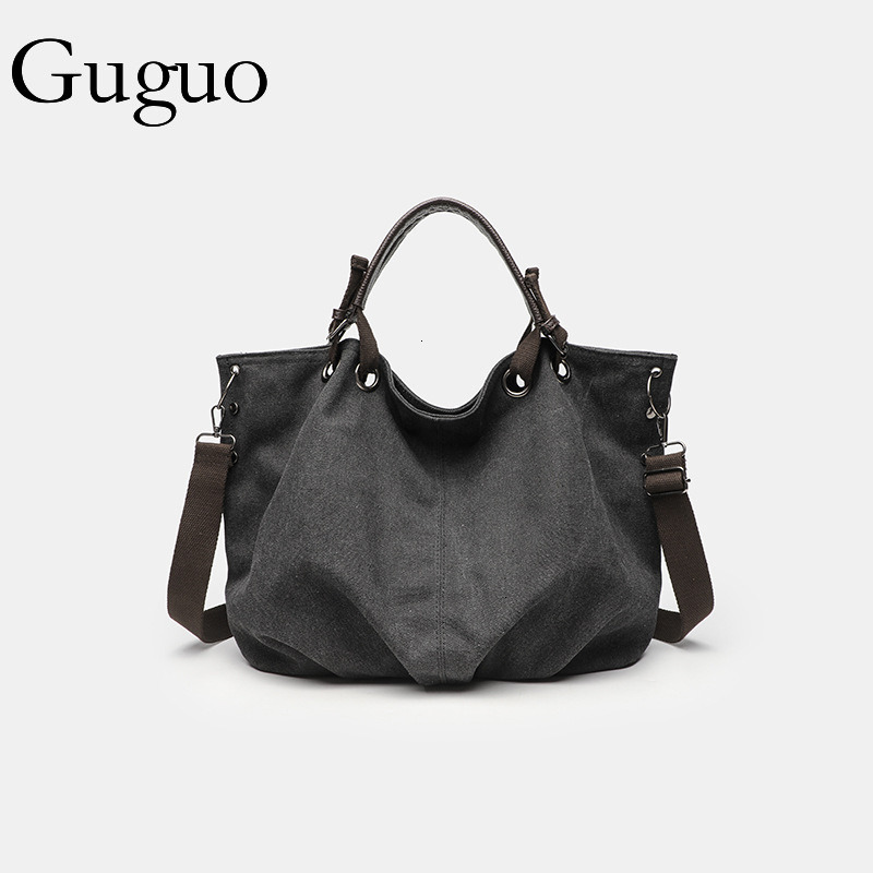 Guguo Designer Bag Japanese Style Retro Tote Bag For Women, Commuter Handbag, Lazy Style Large Capacity Work Canvas Bag, Luxury Bag Student Class Bag