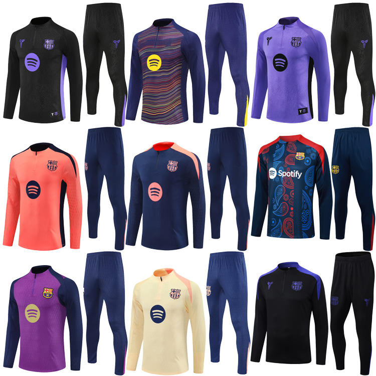 2025 2026 PEDRI Barcelonaes TRACKSUIT LAMINE YAMAL soccer Jerseys training suit GAVI 25/26 Madrid BarcelonaeS Half Zip LEWANDOWSKI men and kids SET tracksuit outfit