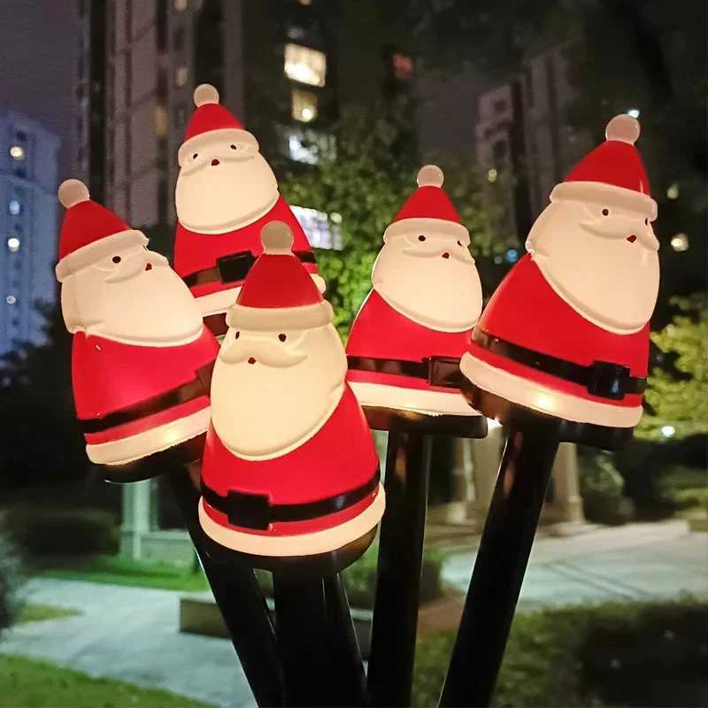 Christmas Santa Claus Lawn Lamps Waterproof Decorative Light New Year Halloween Festival Theme for Patio Pathway Courtyard Yard C250922