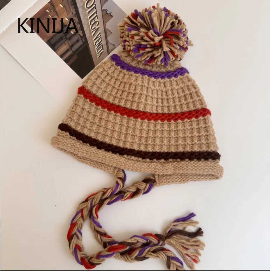 Winter Knitting Hat Wen Strehy Sklies Beanies Hat Warm Ear Protection Autumn Fem Beanie C Pr Hat Korean Sle Y250920