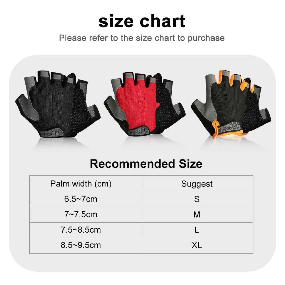 Half Finger Gloves Gym Fitness AntiSlip Women Men Gel Pad Gloves Gym Cycling Fingerless Gloves Bicycle Accessories J2509221