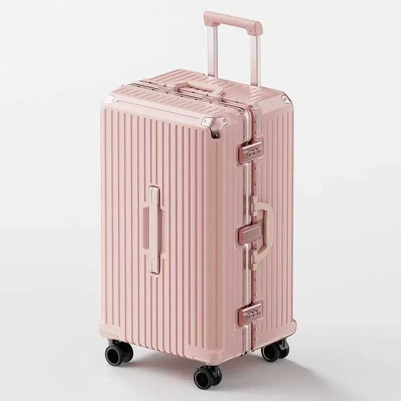 Rolling Luggage Travel Suitcase Large Capacity 26 28 30 32 Trunk Aluminum Frame Sturdy Suitcases Silent Universal Wheel luggageXJ250922