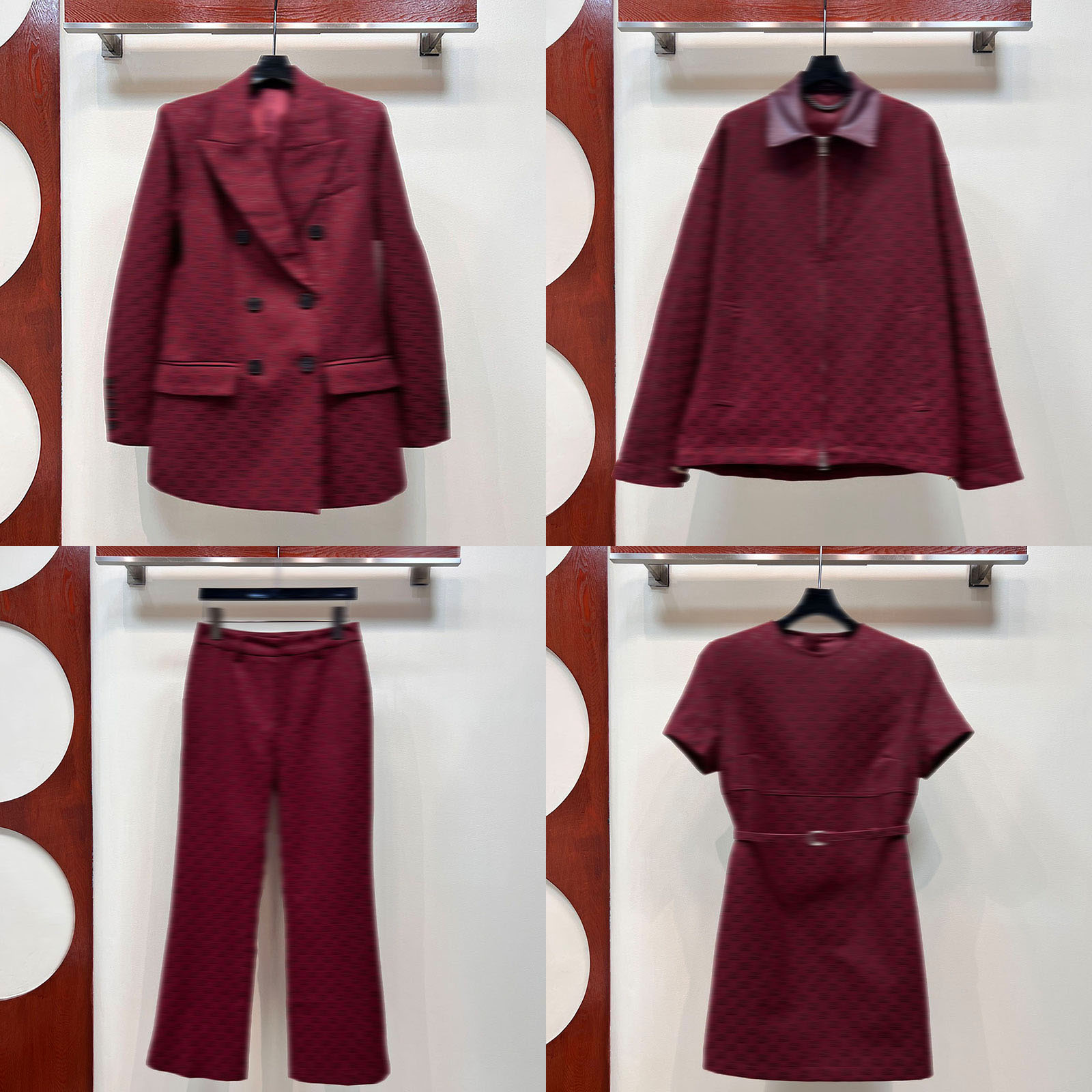 Designer Womens Tracksuit Full Letter Blazer Dress Luxury Long Sleeve Jacket High Waisted Straight Leg Pants Set Sexy Slim Dresses with Belt for Women