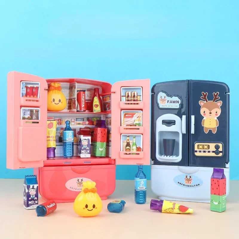 Mini Doll Fridge Fashion Furniture Kitchen Refrigerator For Accessories For Doll Dream House Play Toys Kids Pretend Play C250922