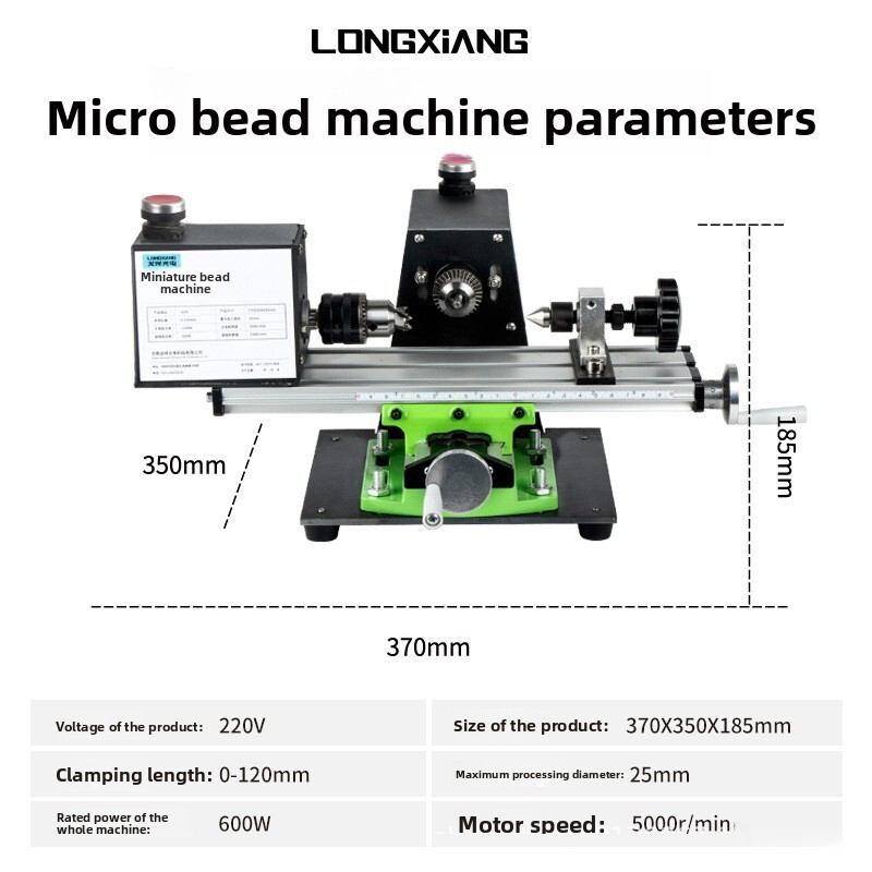 Buddha Lathe Grinding Polishing Cutting Round Hole Punching Pagoda Wooden Bead hine Mini DIY Woodworking