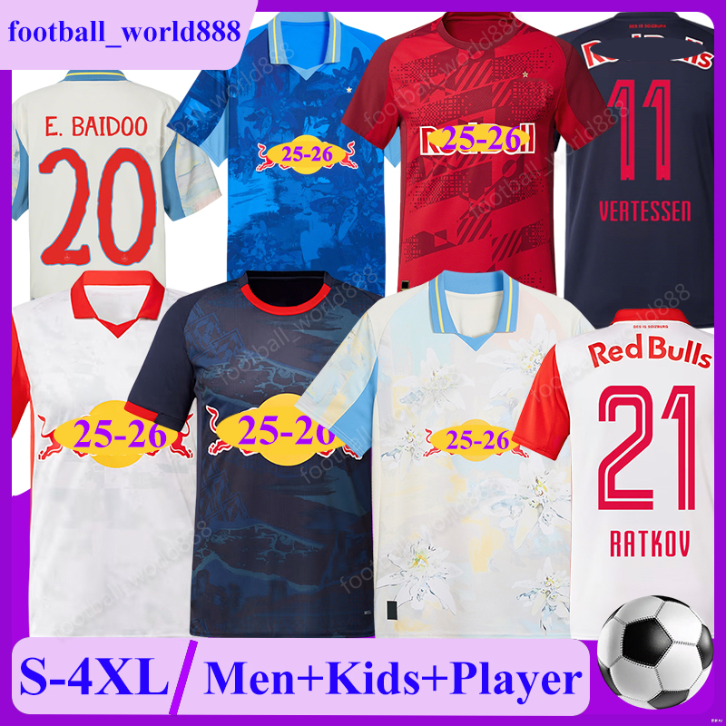 XXXL 4XL RB Salzburg 25 26 Soccer Jerseys RATKOV VERTESSEN 2025 Football Shirts ALAJBEGOVIC E.BAIDOO ONISIWO football kits KJAERGAARD DIABATE Men Kids Kit Socks Set