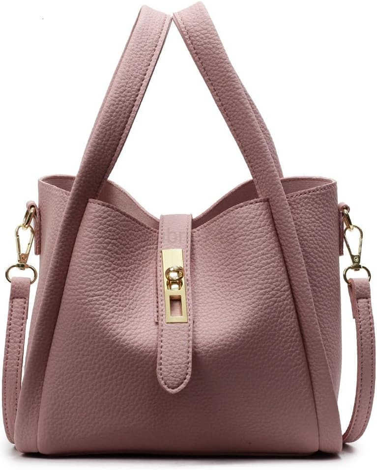 Bucket Bags for Women Leather Crossbody Bucket Purse Small Handbag Trendy Vintage Shoulder Bag with Small Purse C260116