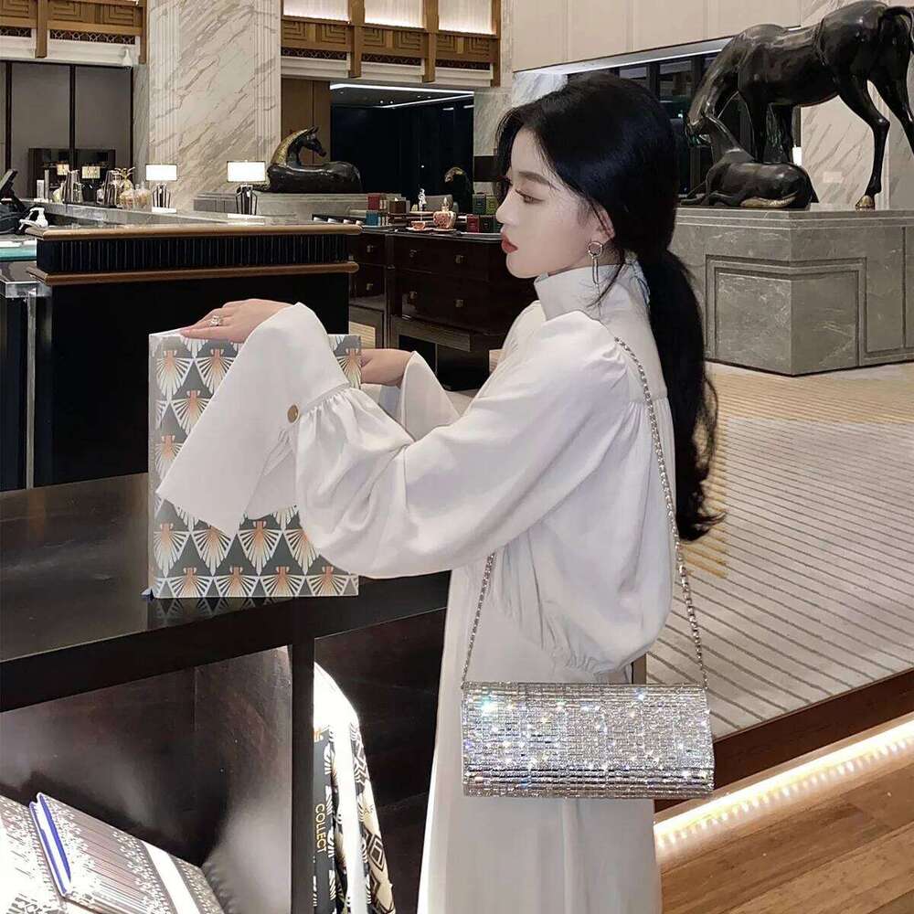 Designer Luxury Dia Purse And Handbag With Rhinestone Women S Party Evening Wedding Clutch Female Shoulder Bag Bolso