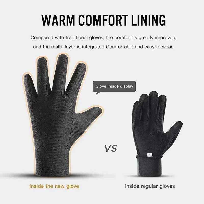 Electric Heated Gloves Touchscreen Heating Thermal Gloves Winter Moto Heated Gloves Outdoor Warm Waterproof Windproof Glove J2509221
