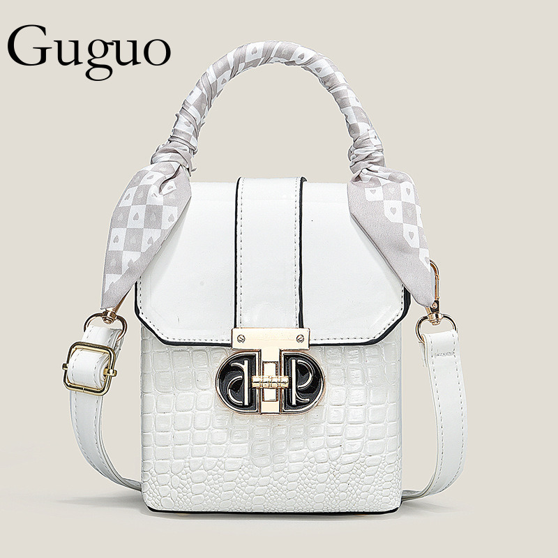 Guguo Designer Luxury Bag Bag New Stone Pattern Cross-border Versatile Bucket Vintage Small Bag Fashion Handbag Shoulder Bag Commuter Tote