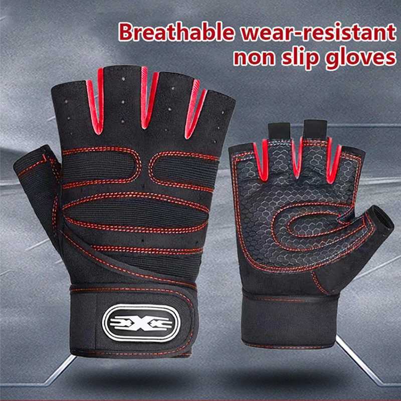 Cycling Half Finge Gloves Proessional Gym Fitness Men Gloves Breathable AntiSlip Bike Gloves Cycling Equipment J250922