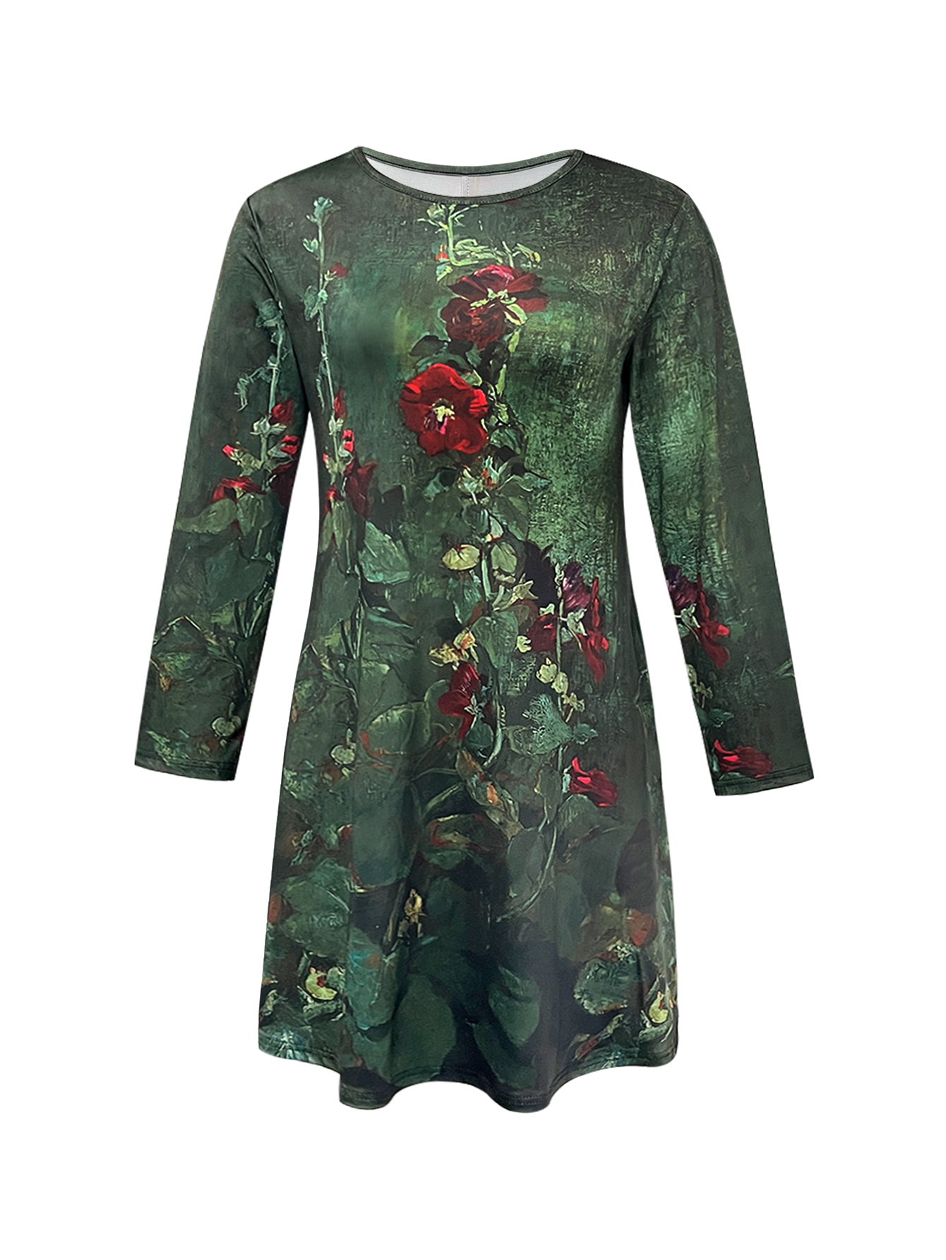 Long sleeve 3D Floral Stitching T-shirt YL23535