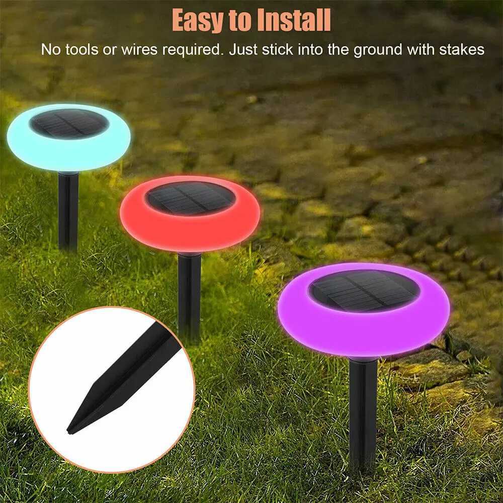 2Pack Solar LED Light Outdoor Lawn Lamp Yard Lanscape Color Changing C250922