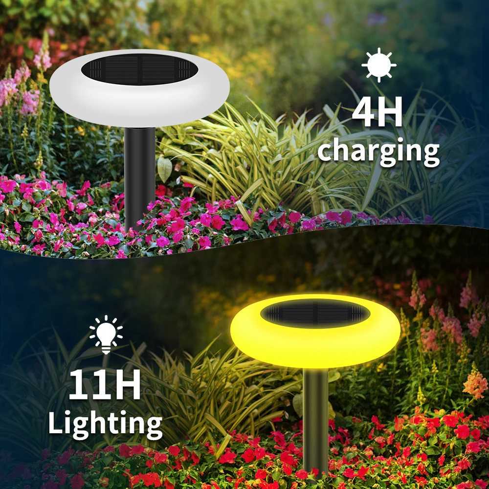 26PCS Solar Outdoor Lights 9LED Waterproof Lawn Lamp360 Floor Lighting for Garden Yard Pathway Patio Camping Summer Decor C250922