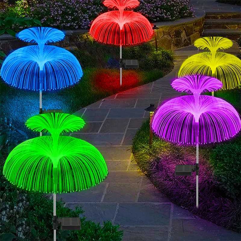 Solar Pathway Lights Outdoor Garden Jellyfish Decor Lawn Lights Solar Power Waterproof Yard Walkway Patio Decor Flowers Lamp C250922
