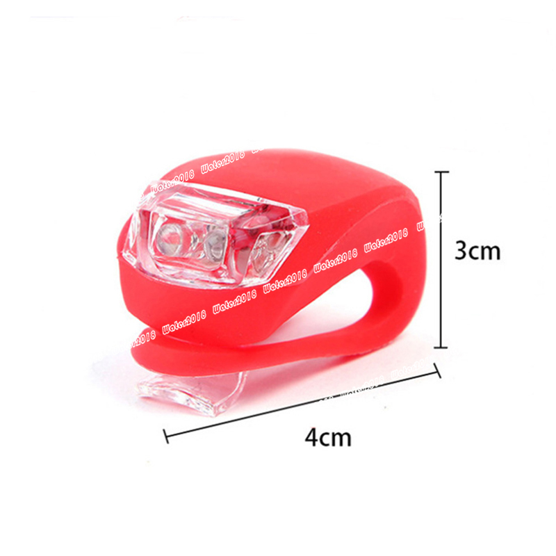 Bicycle Front Light Silicone LED Head Front Rear Wheel Bike Light Waterproof Cycling With Battery Bicycle Accessories Bike Lamp 5 Colors