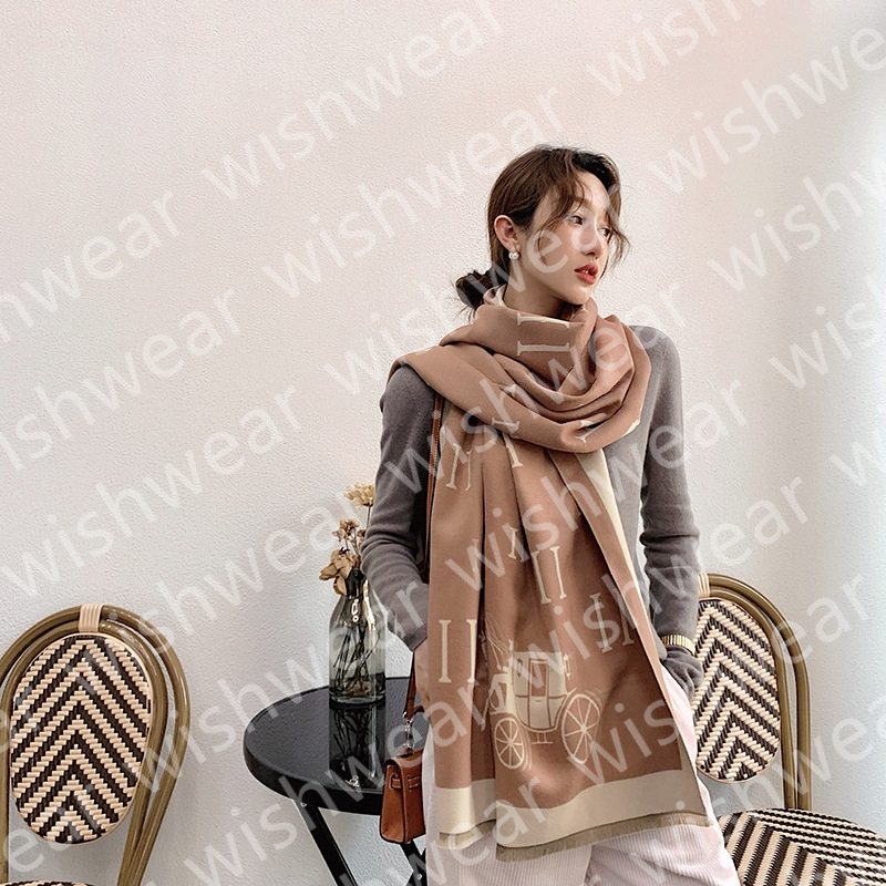 Fashion Woolen Scarf Designers for Women Winter Classsic Cashmere Scarves Womens Pashmina Shawl Scarves
