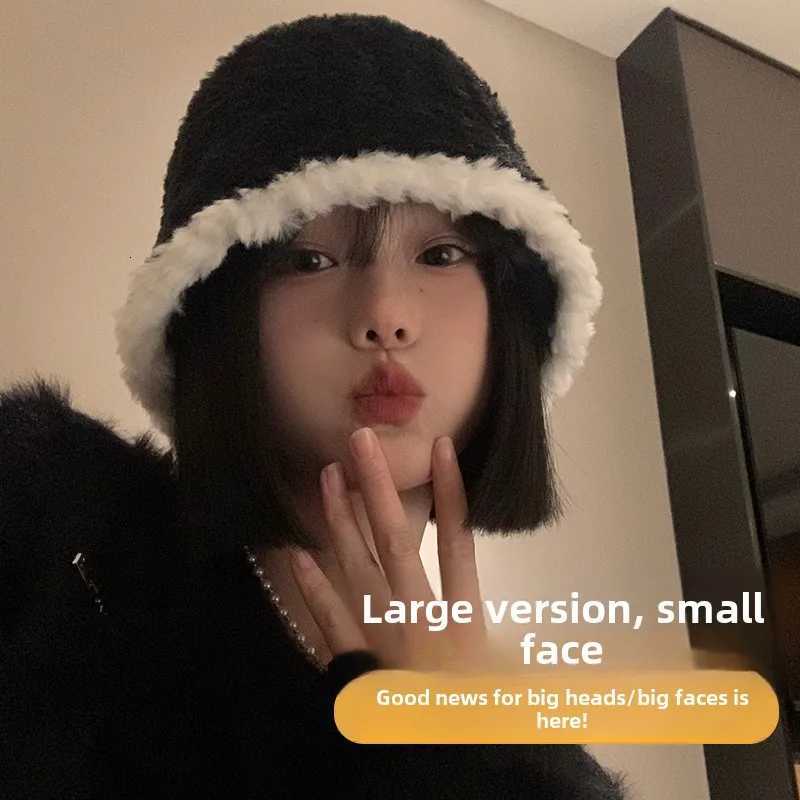 Black P Hat for Wen Autumn and Winter Korean Style Versatile FaceLooking Small Hat Janese Style Big Y250920