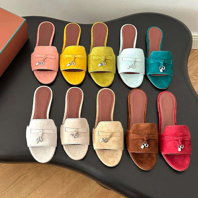 Top Quality Womens Leather Sandals Luxury Designer Inspired 8cm Thick Heel Buckle Open Toe Vintage Comfortable Fashion Casual Slippers Chic Boutique Shoes with Box