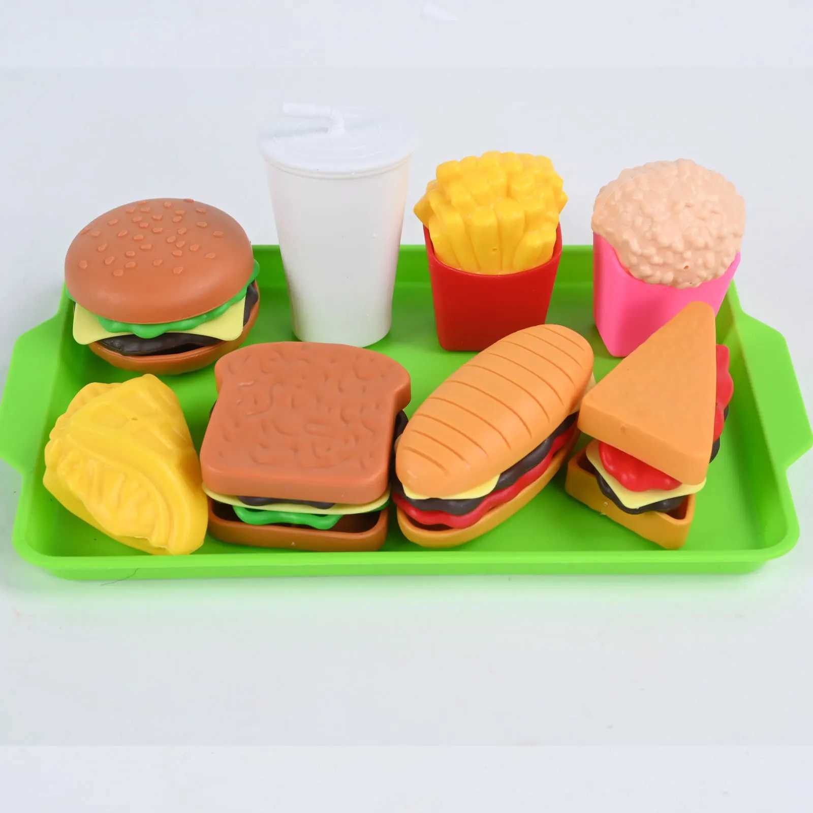 9Piece Set Of ChildrenS Hamburgers Simulated French Fries Sand Boys And Girls Playing House Kitchen Puzzle Toy C250922