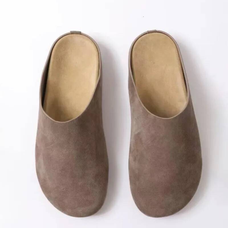 Gacimy Fashion Clogs For Women Outdoor Casual Flat Mules Comfort Thick Sole Suede Slippers Female Non-slip Beach Shoes ddmythur
