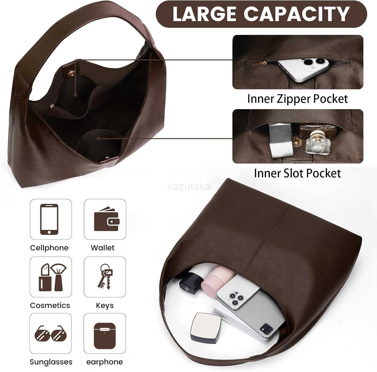 Slouchy Hobo Bag Vegan Leather Tote Bag for Women Burgundy Work Tote Bag College Hobo Handbag Red Shoulder Bag Z250922